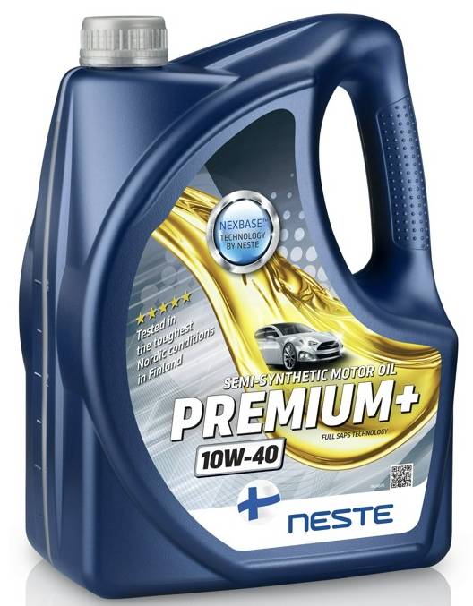 Масло моторное полусинтетическое Neste Premium+ 10W-40, 4л