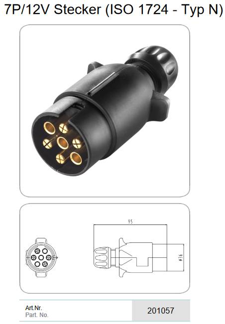 Штекер 7P/24V (ISO 1724)