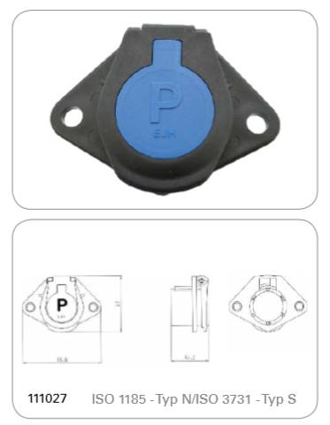 Розетка парковочная 7P/24V (ISO1185)
