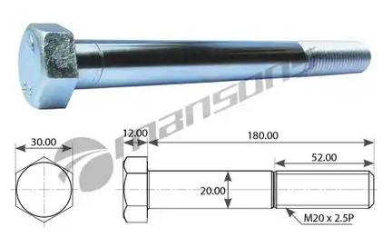 Болт М20х2,5х180 амортизатора