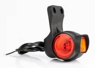 Фонарь габаритный (рог) LED 3-х функцион. на прямой короткой резиновой ножке провод 0.5м правый