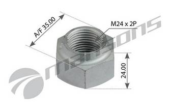 Гайка болта рессоры самоконтрящаяся (M24x2/SW36)