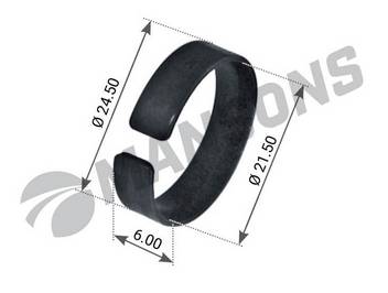 Втулка для центровки одинарного диска D24,5/21,5X6mm (сталь)