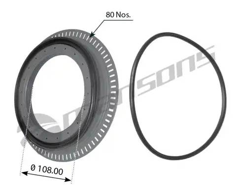 ремкомплект ступицы сальник с ABS 107.5x153/185x20 (мр) + упл. кольцо SMB