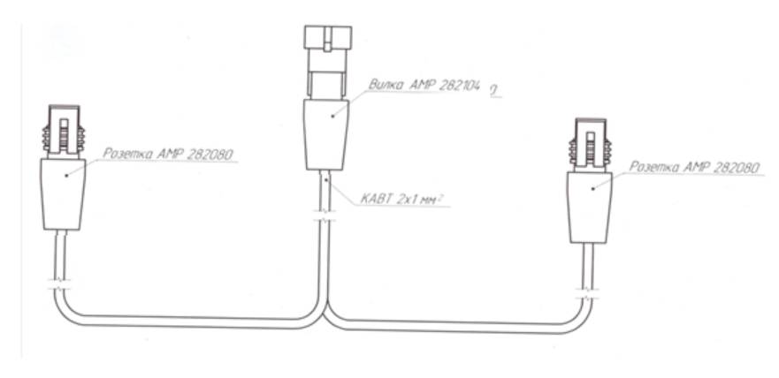 Жгут 150/150мм с тремя адаптерами AMP